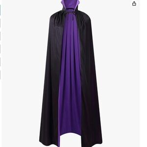 Black and Purple Hooded Cape, Halloween, Cosplay